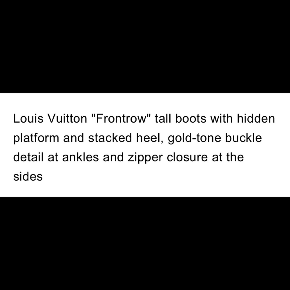 LOUIS VUITTON FRONTROW BLACK PLATFORM BOOTS RARE - Picture 10 of 10